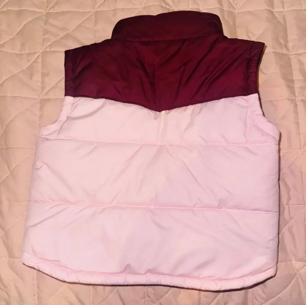 Patagonia Puffer Vest 12M Pink Brown Western Yoke Quilted Insulated Outerwear